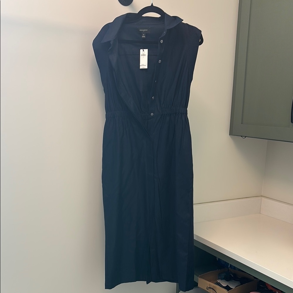 Banana Republic Factory Twill Midi Shirtdress Size S